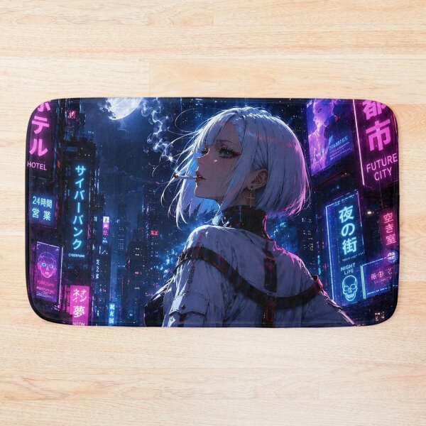 Item preview, Cyberpunk Neon City Girl | Futuristic Anime Warrior Night Aesthetic designed and sold by Dyan4.