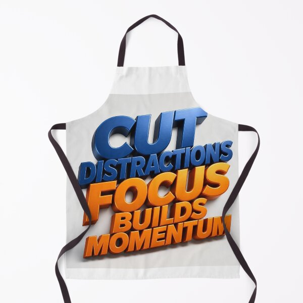 Item preview, Cut Distractions Focus Builds Momentum – No Excuses Motivational Graphic designed and sold by UrmiCreation.