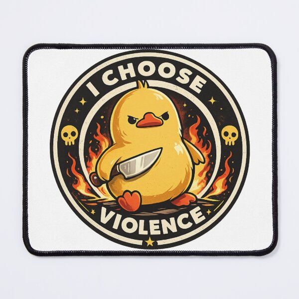 Item preview, I Choose Violence Duck | Cute Chaotic Duck Meme | Funny Dark Humor Cartoon designed and sold by zenithviv.