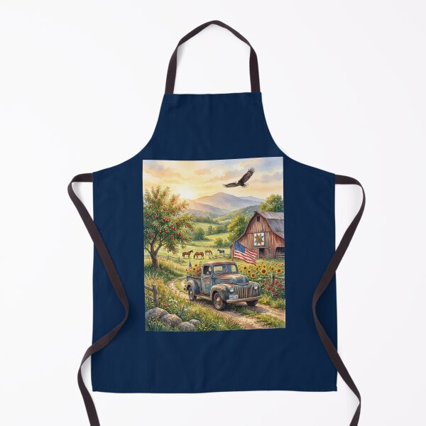 Item preview, Patriotic Country Farm Sunrise Scene designed and sold by amusefullife.