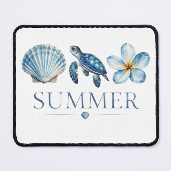 Item preview, Summer Sea Turtle Seashell Tropical Beach Watercolor Coastal Design designed and sold by AveniaOficial.
