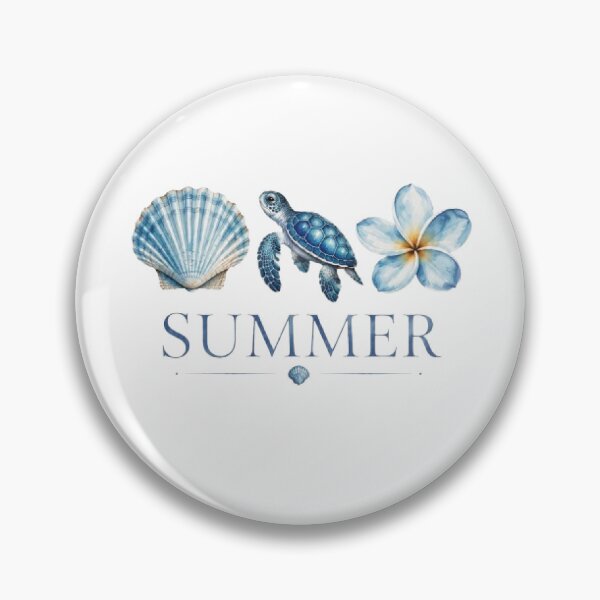 Item preview, Summer Sea Turtle Seashell Tropical Beach Watercolor Coastal Design designed and sold by AveniaOficial.