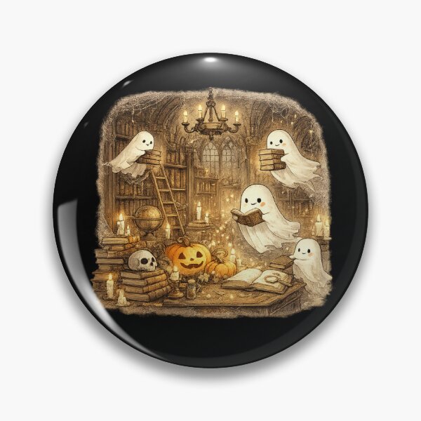Item preview, Cute Ghost Library Shirt | Halloween Book Lover | Cozy Haunted Library | Dark Academia Ghost Reading Gift designed and sold by MrDev.