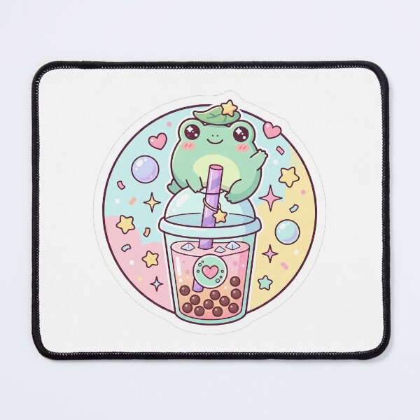 Item preview, Kawaii frog + bubble tea designed and sold by sillyweas.