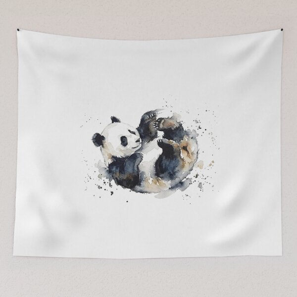 Item preview, Watercolor panda rolling designed and sold by TheMagicIcon.