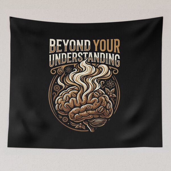 Item preview, Coffee Brain Dark Aesthetic: Caffeine Science Typography Art designed and sold by ShadowArtEG.