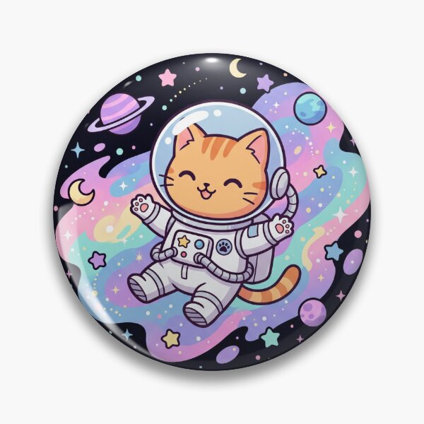 Item preview, Anime Cat Astronaut Kawaii Space Sticker designed and sold by sillyweas.