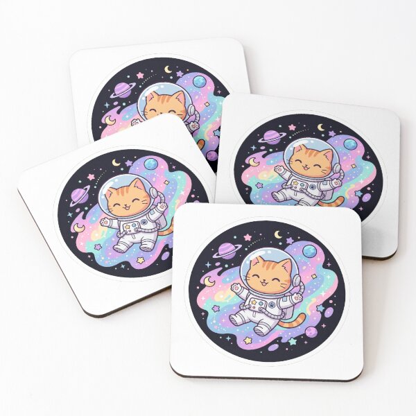 Item preview, Anime Cat Astronaut Kawaii Space Sticker designed and sold by sillyweas.