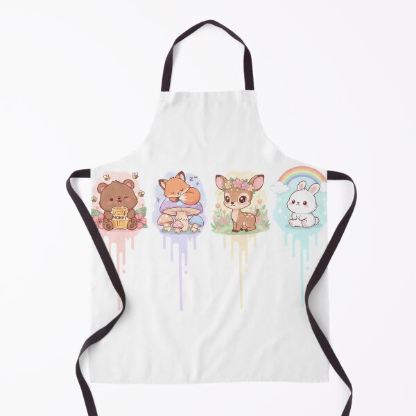Item preview, Cute Kawaii Woodland Animals Pastel Drip Sticker Sheet | Bear Fox Deer Bunny Aesthetic designed and sold by QuirkyCloud Designs.
