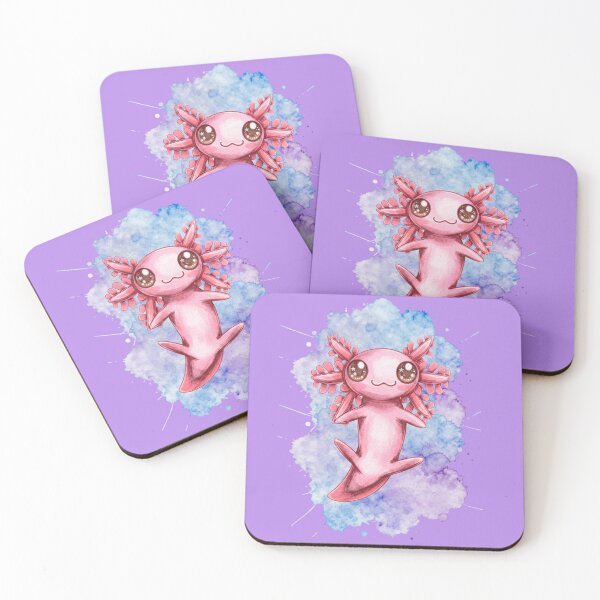 Item preview, Cute Pink Axolotl Watercolor Illustration designed and sold by Randomnessy.
