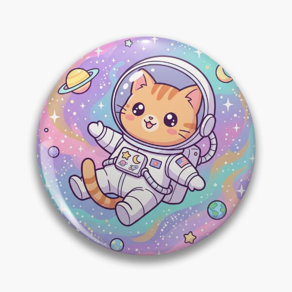 Item preview, Anime Cat Astronaut Kawaii Space Sticker designed and sold by sillyweas.