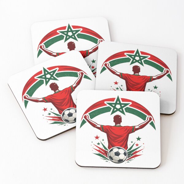 Item preview, Morocco Soccer Fan Patriotic Supporter designed and sold by Corvoria.
