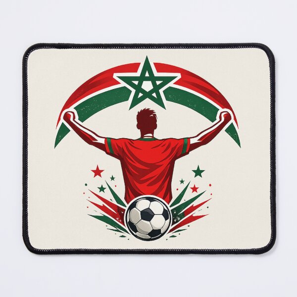Item preview, Morocco Soccer Fan Patriotic Supporter designed and sold by Corvoria.