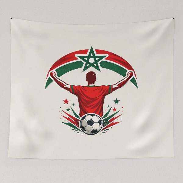 Item preview, Morocco Soccer Fan Patriotic Supporter designed and sold by Corvoria.