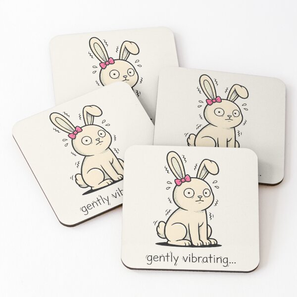 Item preview, Anxious Rabbit gently vibrating... | Anxiety Humor Meme designed and sold by BeanToePets.