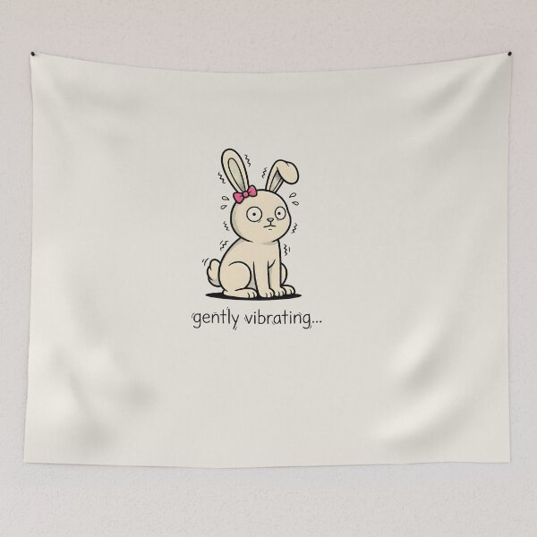 Item preview, Anxious Rabbit gently vibrating... | Anxiety Humor Meme designed and sold by BeanToePets.