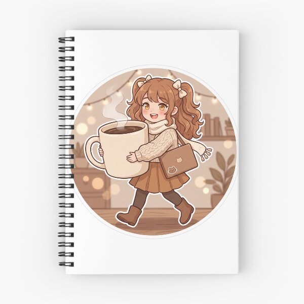 Item preview, Coffee Powered Worker Kawaii Anime Sticker designed and sold by sillyweas.