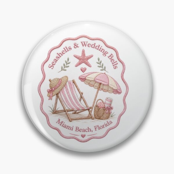 Item preview, Seashells and Wedding Bells Miami Beach Florida Romantic Coastal Design designed and sold by AveniaOficial.