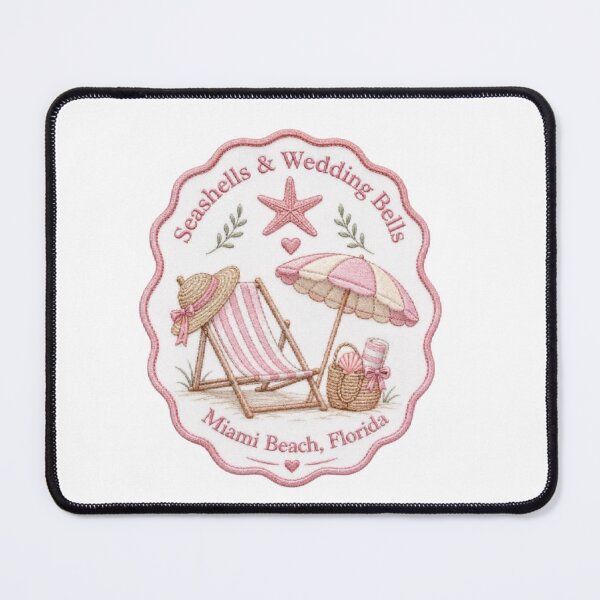 Item preview, Seashells and Wedding Bells Miami Beach Florida Romantic Coastal Design designed and sold by AveniaOficial.