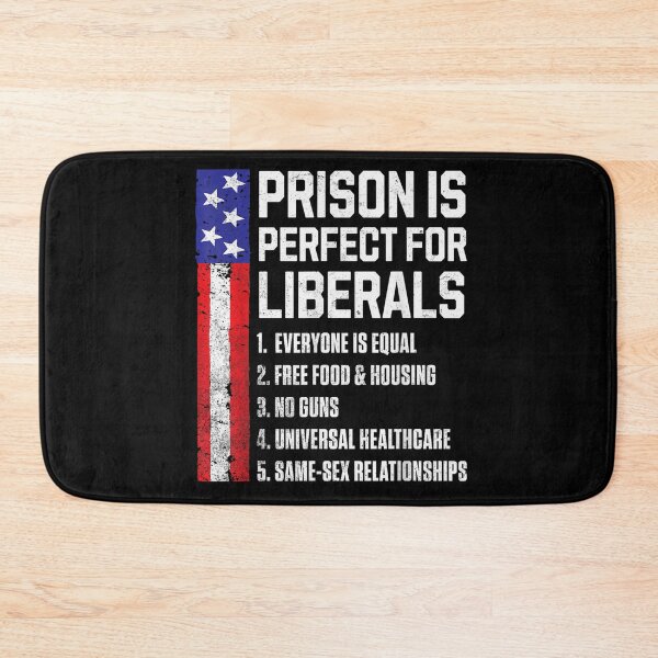 Item preview, Funny Anti Liberal Political Satire USA Flag Prison Is Perfect For Liberals Design designed and sold by MassonCalepon.