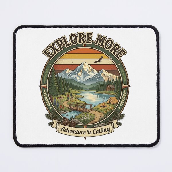 Item preview, Explore More Adventure Is Calling Vintage National Park Retro Camping Design designed and sold by CreativeNest Prints.