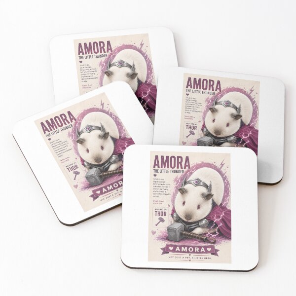 Item preview, Amora The Little Thunder - Thor Guinea Pig Hero designed and sold by pixelandpassionart.