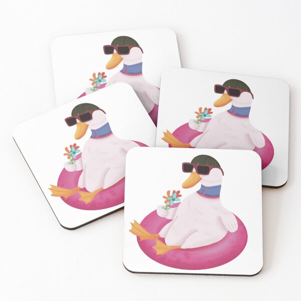 Item preview, Oliver Tree Duck with Flowers Meme Sticker designed and sold by StoriesInGrain.