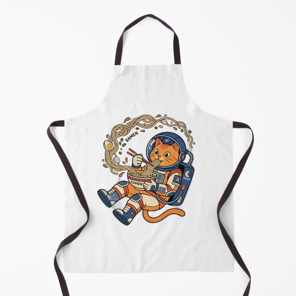 Item preview, Astronaut Cat Eating Ramen In Space Floating Noodles designed and sold by ryanguas.
