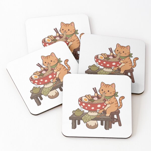 Item preview, Cottagecore Mushroom Bowl Cat Ramen Fairycore designed and sold by ryanguas.
