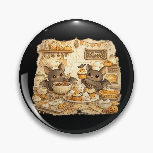 Item preview, Cute Halloween Bat Bakery Shirt | Ghost Cupcakes | Cozy Cottagecore Halloween | Spooky Baking Gift designed and sold by MrDev.