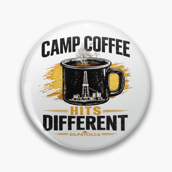 Item preview, Camp Coffee Hits Different | Oilfield Coffee Mug Design designed and sold by DigiWoosh.