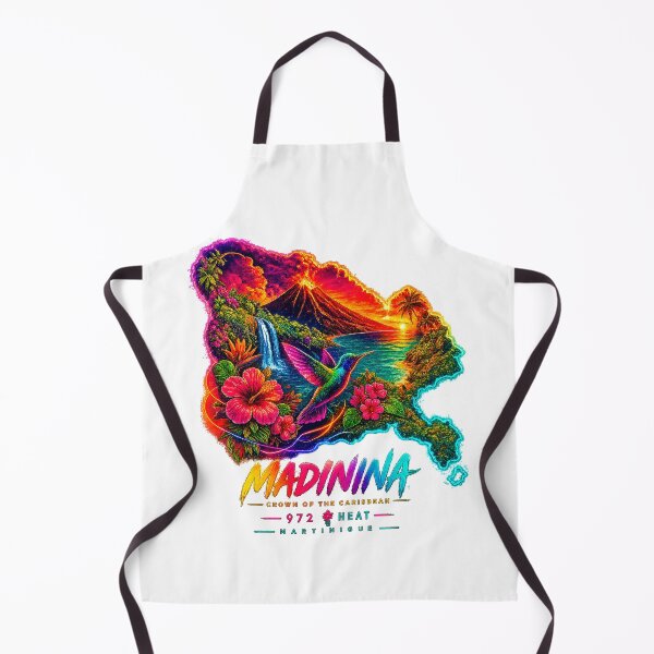 Item preview, Madinina – Crown of the Caribbean | Neon Tropical Martinique Volcano Design designed and sold by 97-caboutique.