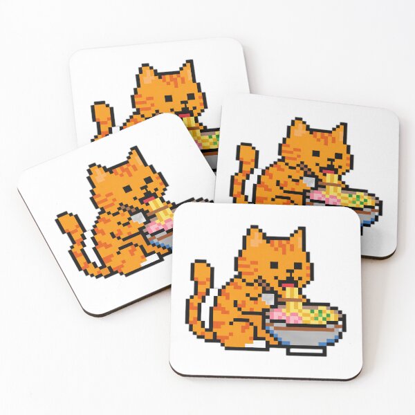 Item preview, 8-Bit Pixel Art Cat Ramen Retro Gaming designed and sold by ryanguas.