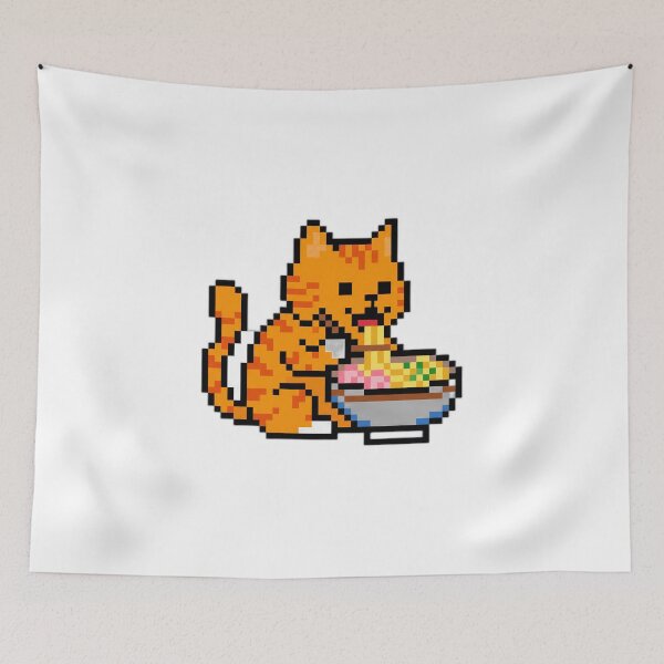 Item preview, 8-Bit Pixel Art Cat Ramen Retro Gaming designed and sold by ryanguas.