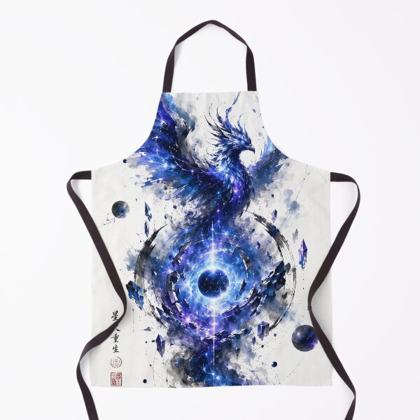 Item preview, Cosmic Phoenix Rebirth | Blue Galaxy Bird Space Fantasy Watercolor Art designed and sold by Dyan4.