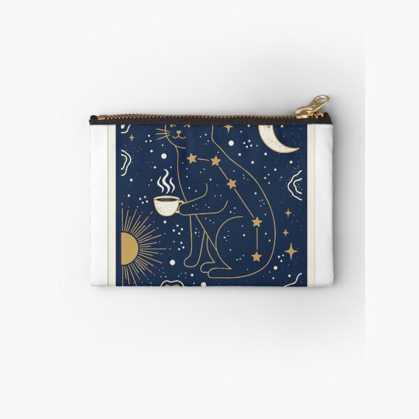 Item preview, "Spaced Out" Celestial Coffee Cat - Mystical Tarot Style Feline - Astrology & Caffeine Graphic designed and sold by BestChoiceService.