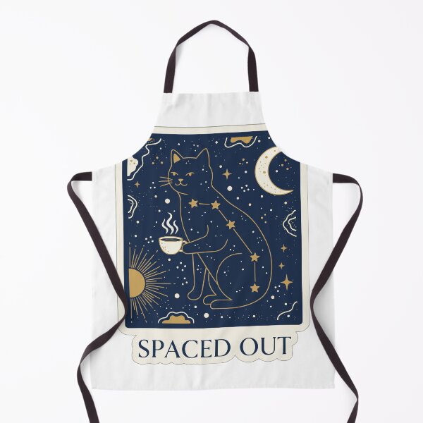 Item preview, "Spaced Out" Celestial Coffee Cat - Mystical Tarot Style Feline - Astrology & Caffeine Graphic designed and sold by BestChoiceService.