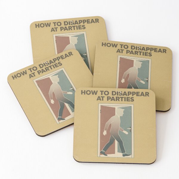Item preview, How to Disappear at Parties Retro Poster designed and sold by PictorialWhimsy.