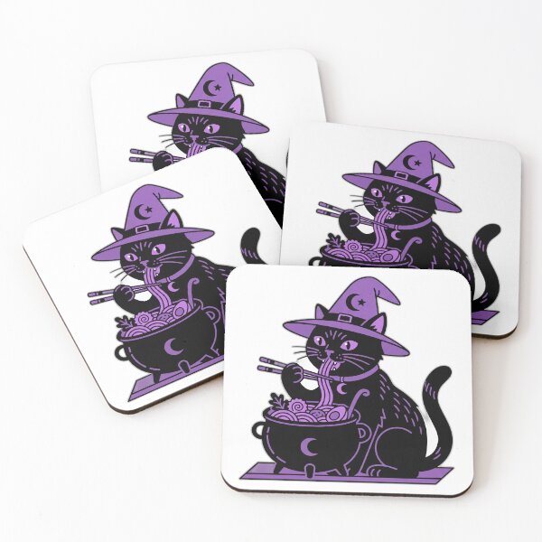 Item preview, Witchy Black Cat Cauldron Ramen Magic Potion designed and sold by ryanguas.