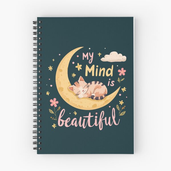 Item preview, My Mind Is Beautiful Cute Cat Autism Acceptance Neurodiversity Pride designed and sold by EchoPrint Co..
