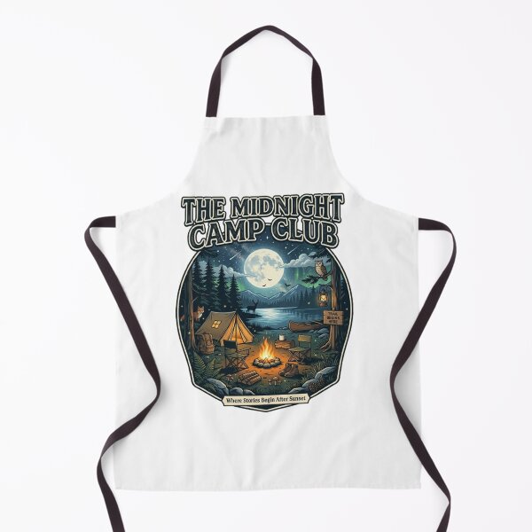 Item preview, The Midnight Camp Club Vintage Camping Night Adventure Retro Design designed and sold by CreativeNest Prints.