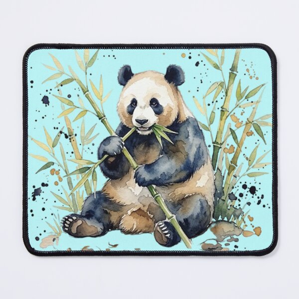 Item preview, Watercolor panda eating bamboo designed and sold by TheMagicIcon.