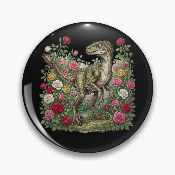 Item preview, Velociraptor in the rose garden designed and sold by ReneMM.
