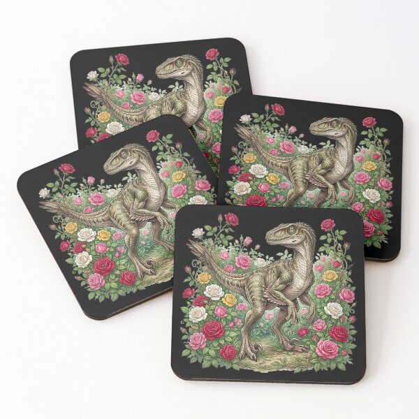 Item preview, Velociraptor in the rose garden designed and sold by ReneMM.