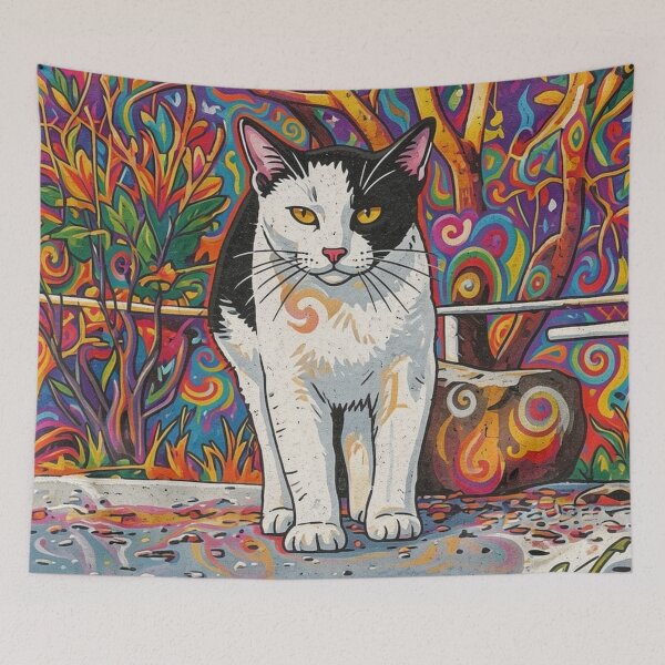 Item preview, Mickie Cat Urban Mural 3 designed and sold by Reclining Buddha Cat.
