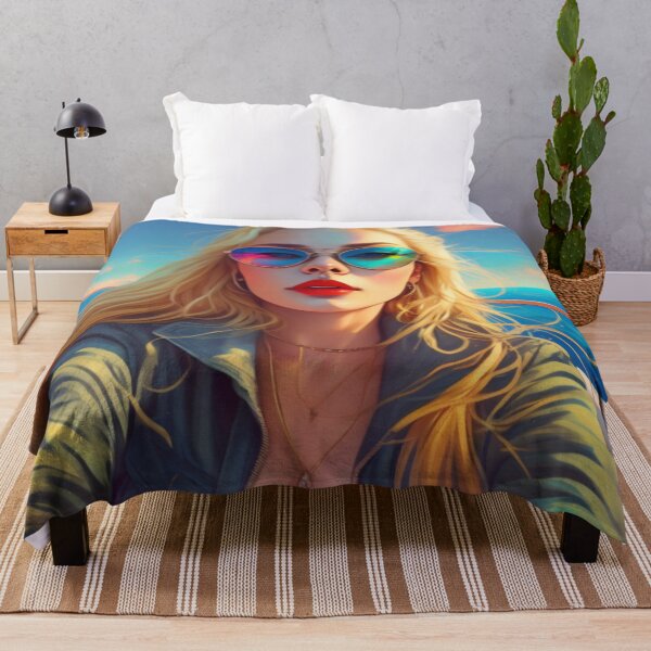 Item preview, Riviera Summer Selfie Blonde Woman Sunglasses Boat Art designed and sold by UmSkelig834.