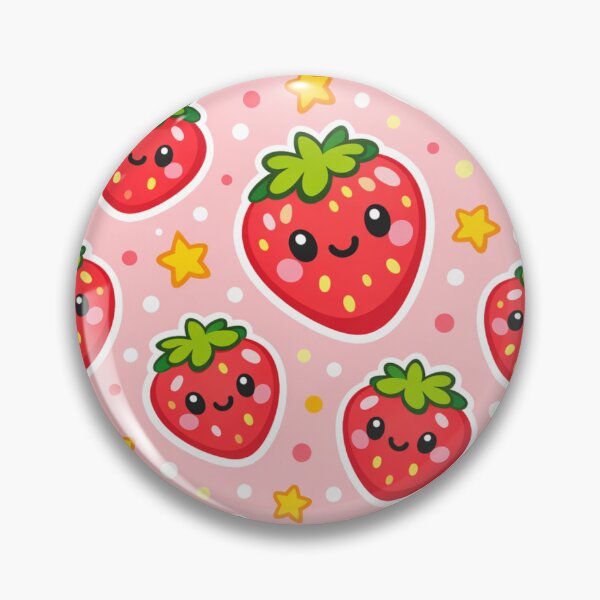 Item preview, Kawaii Cute aStrawberry Pattern | Summer Fruit Seamless Print designed and sold by Aramdesing.