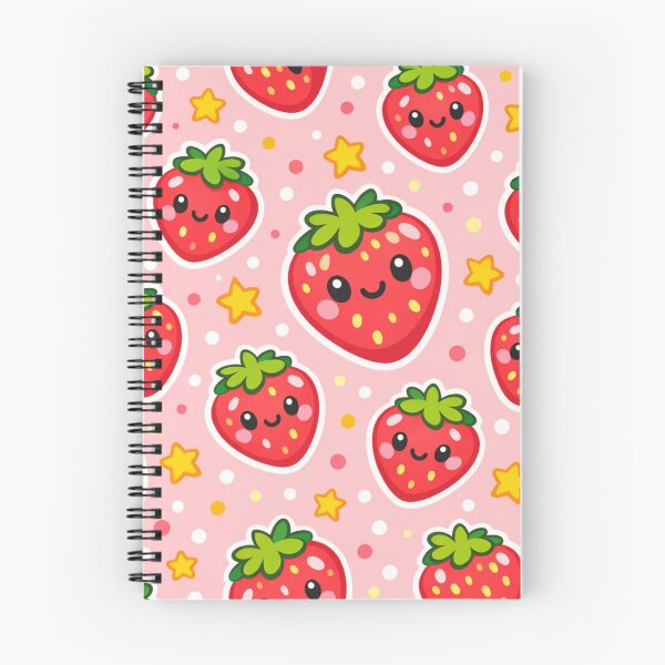 Item preview, Kawaii Cute aStrawberry Pattern | Summer Fruit Seamless Print designed and sold by Aramdesing.