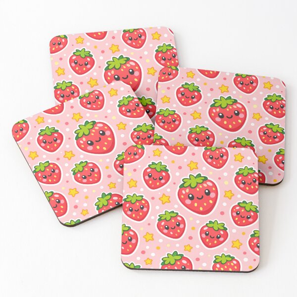 Item preview, Kawaii Cute aStrawberry Pattern | Summer Fruit Seamless Print designed and sold by Aramdesing.