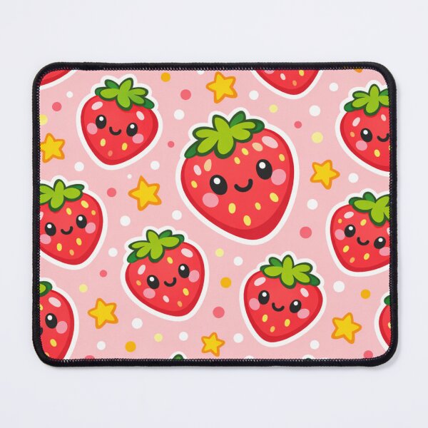 Item preview, Kawaii Cute aStrawberry Pattern | Summer Fruit Seamless Print designed and sold by Aramdesing.